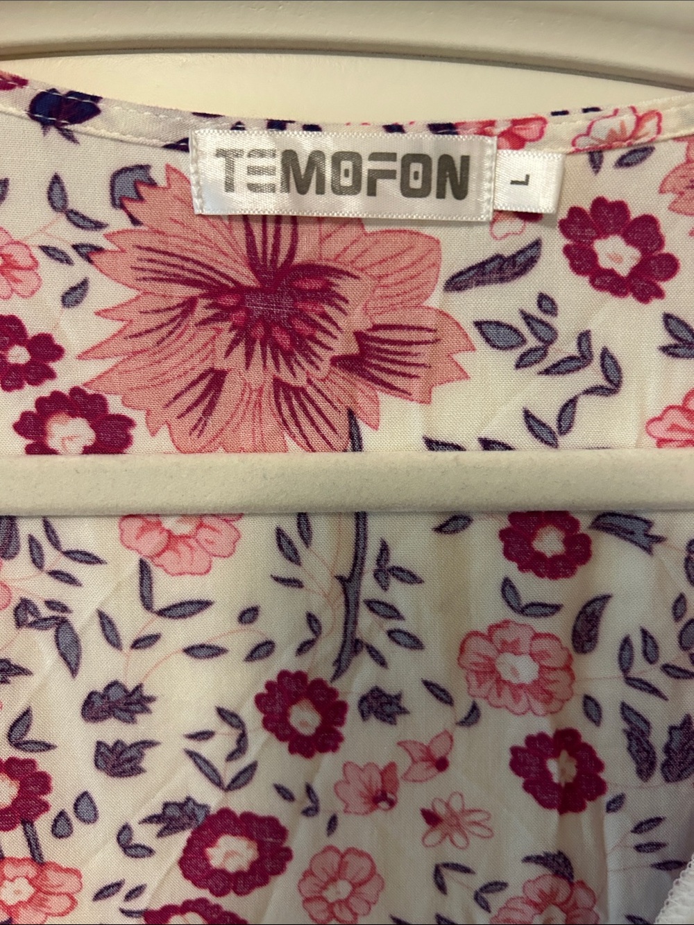 Floral V-Neck Maxi Wrap Dress in Pink with Complimentary Border. Summer Weight - Picture 2 of 8